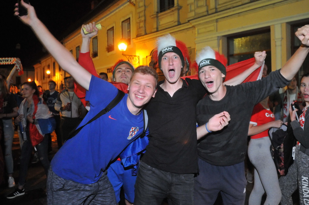 Hrvatska – Engleska, slavlje nakon pobjede