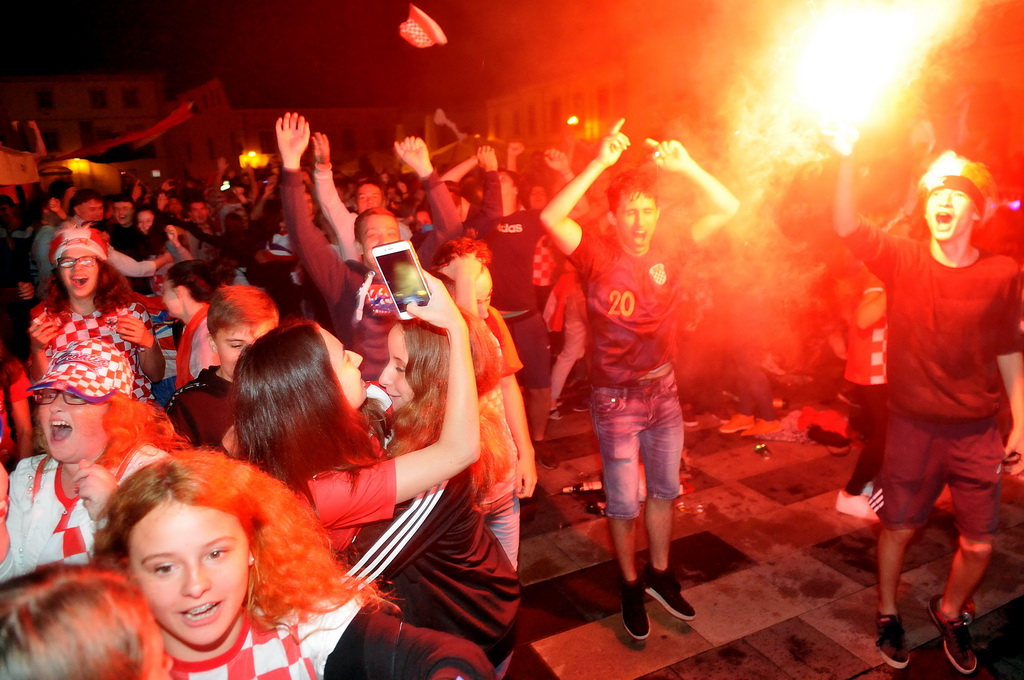 Hrvatska – Engleska, slavlje nakon pobjede