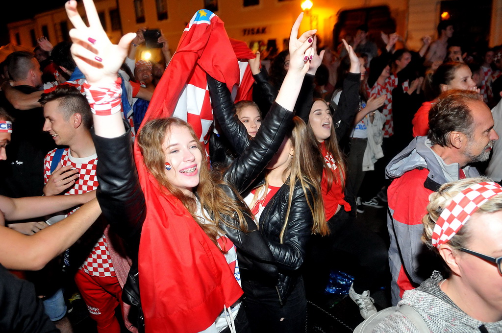 Hrvatska – Engleska, slavlje nakon pobjede