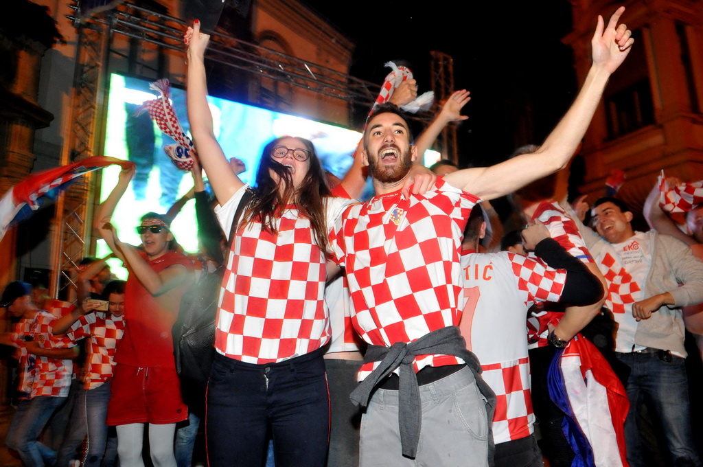 Hrvatska – Engleska, slavlje nakon pobjede