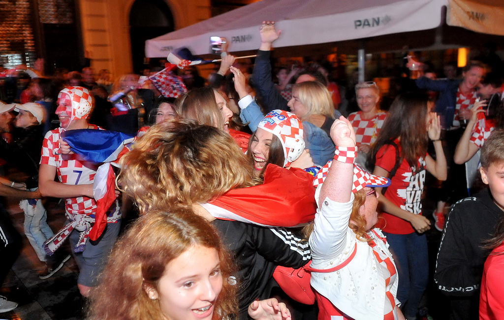 Hrvatska – Engleska, slavlje nakon pobjede