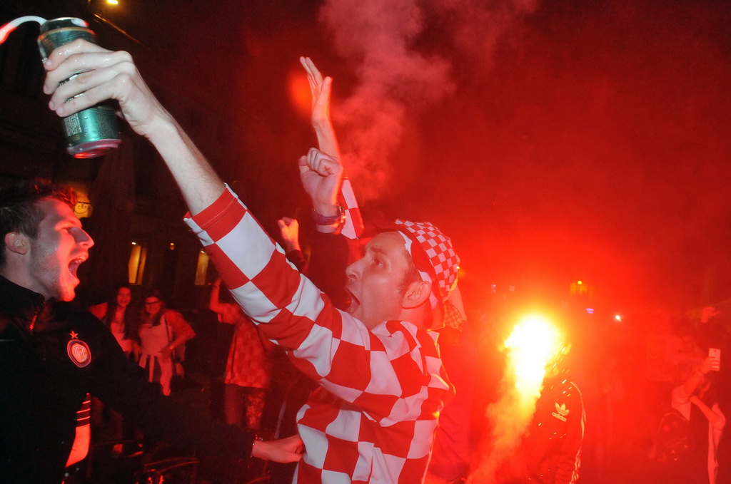 Hrvatska – Engleska, slavlje nakon pobjede