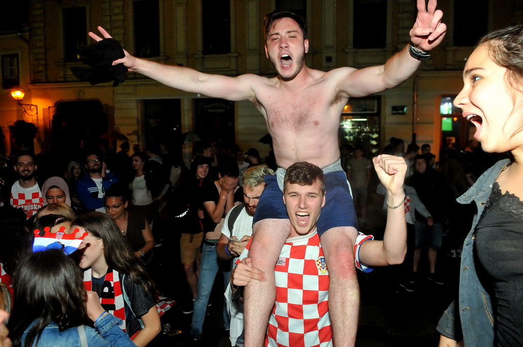 Hrvatska – Engleska, slavlje nakon pobjede