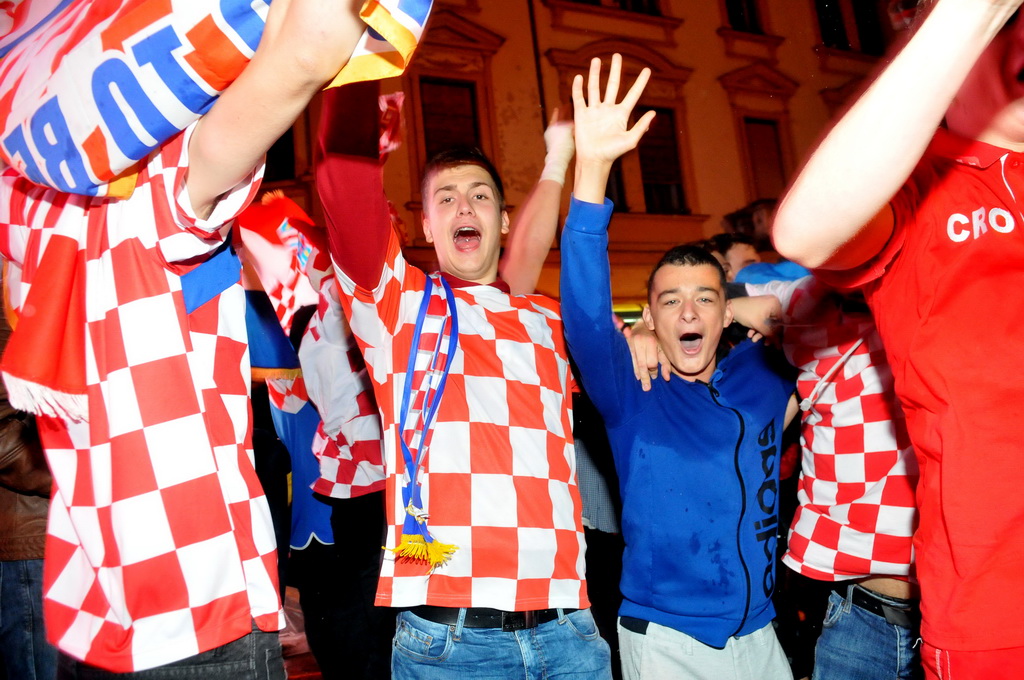 Hrvatska – Engleska, slavlje nakon pobjede