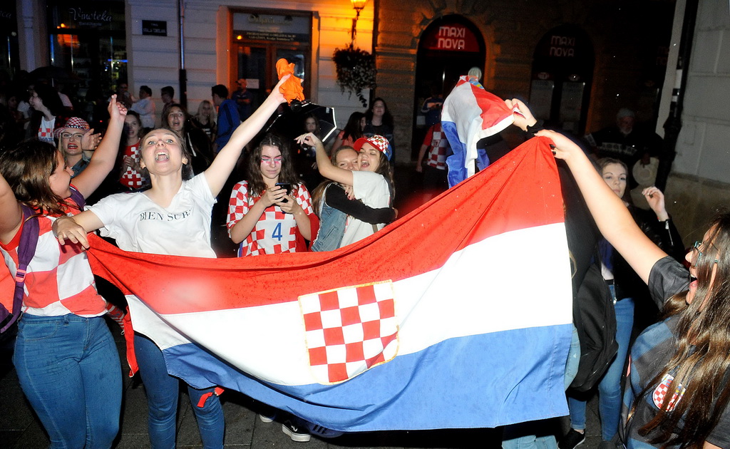 Hrvatska – Engleska, slavlje nakon pobjede