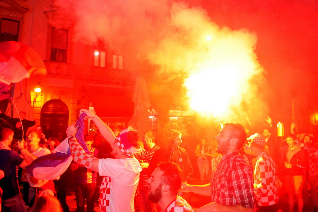 Hrvatska – Engleska, slavlje nakon pobjede