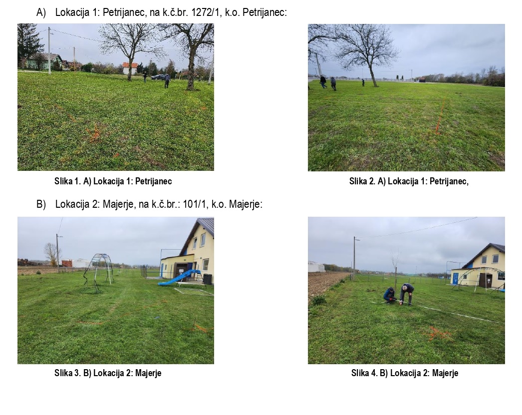 Lokacije Petrijanec – Majerje – igrališta POSTOJEĆE STANJE