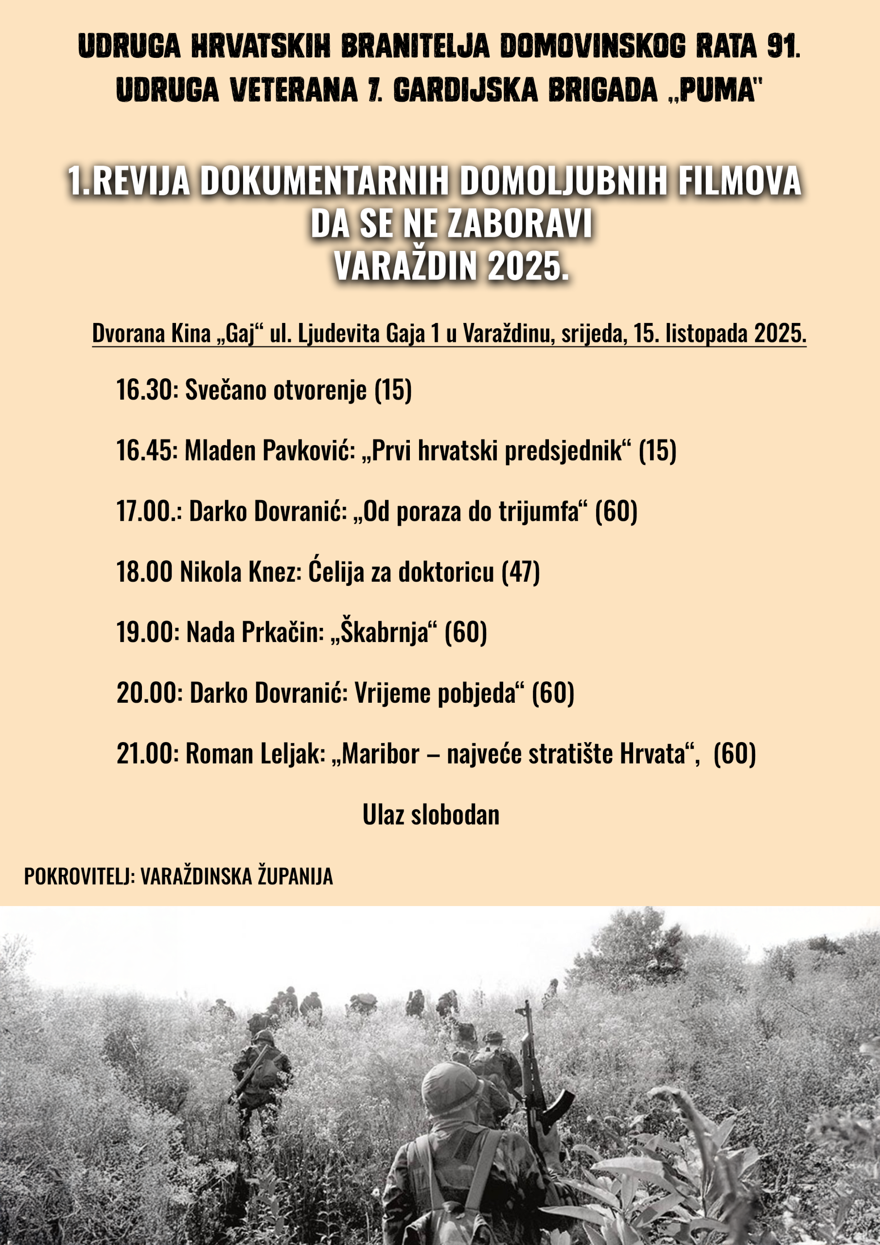 POZIVNICA – REVIJA FILMOVA