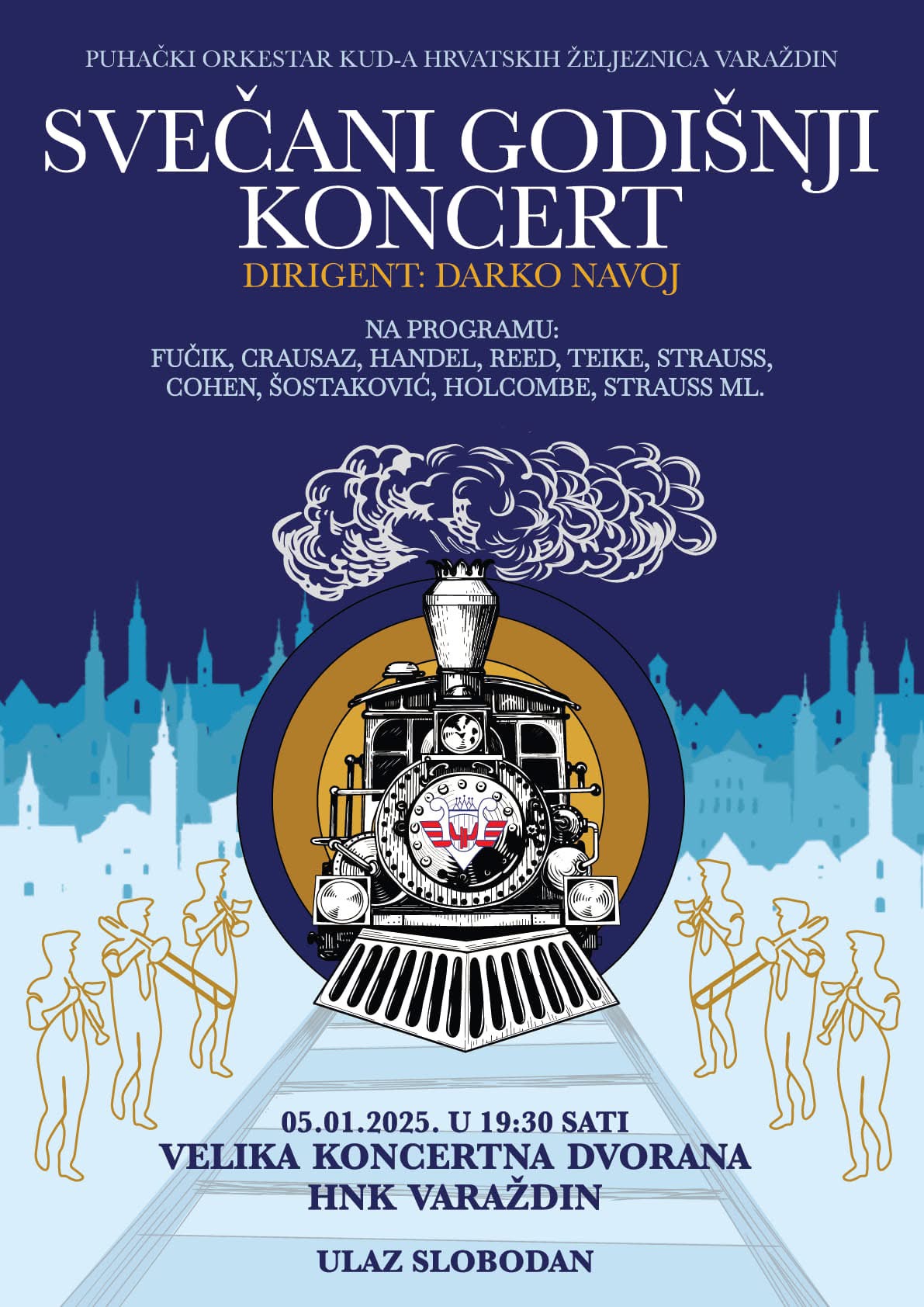 Puhački orkestar KUD HŽ VŽ – plakat Puhački orkestar KUD HŽ VŽ – plakat