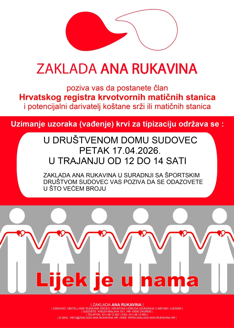 Zaklada Ana Rukavina, poziv Zaklada Ana Rukavina, poziv