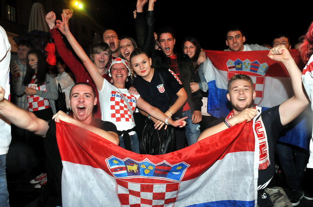 Hrvatska – Engleska, slavlje nakon pobjede