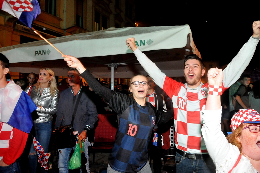 Hrvatska – Engleska, slavlje nakon pobjede