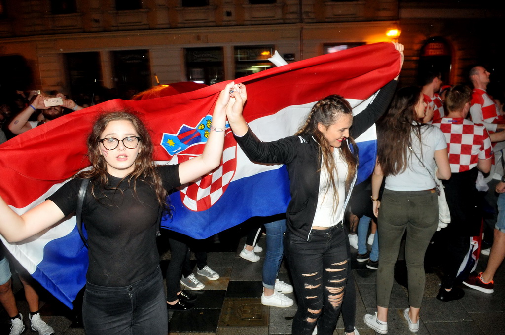 Hrvatska – Engleska, slavlje nakon pobjede