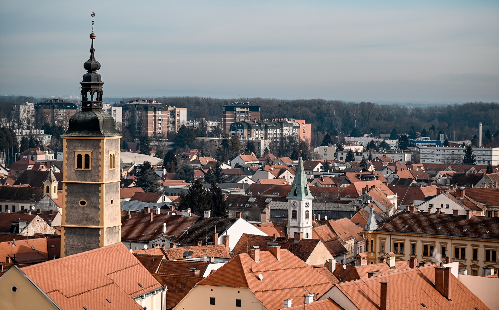 Varaždin iz zraka, varaždinski krovovi, Varaždin ilustracije