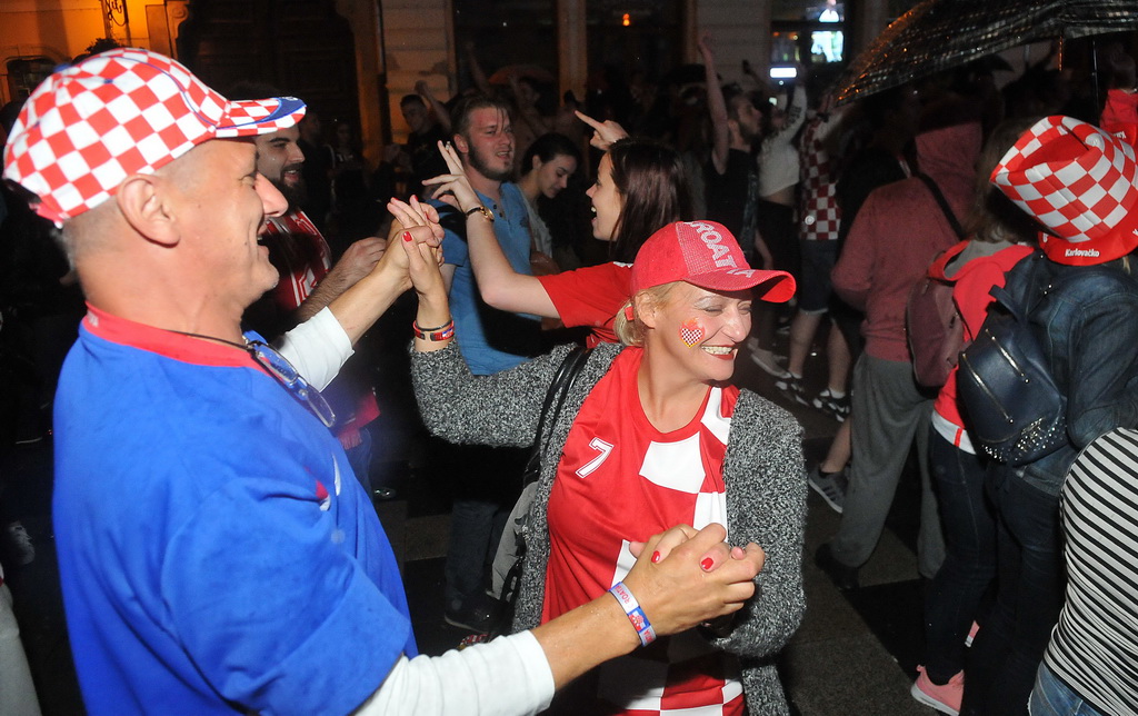 Hrvatska – Engleska, slavlje nakon pobjede