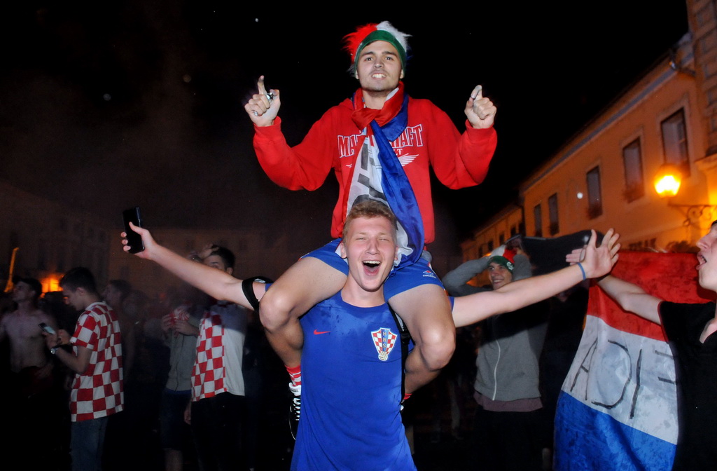 Hrvatska – Engleska, slavlje nakon pobjede