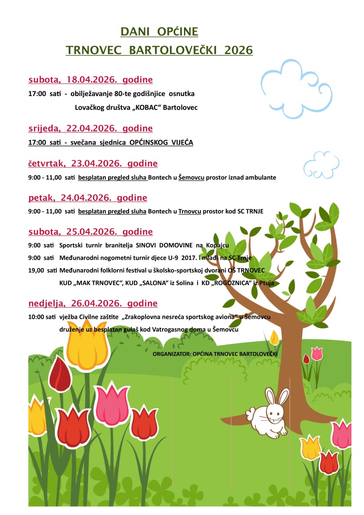 plakat – Dani Općine Trnovec Bartolovečki 2026