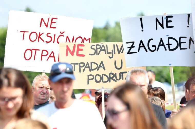 Podrute: Prosvjed eko udruge “Naš zavičaj” protiv plana izgradnje spalionice otpada